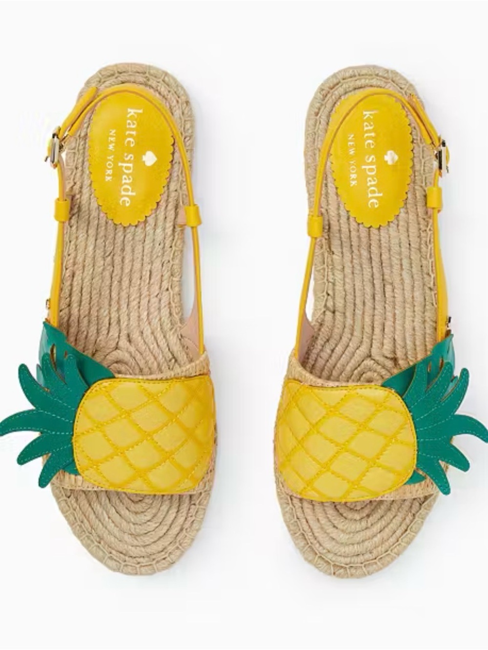NEW kate spade New York Pineapple Espadrille Sandals Size 8.5 Retails $195